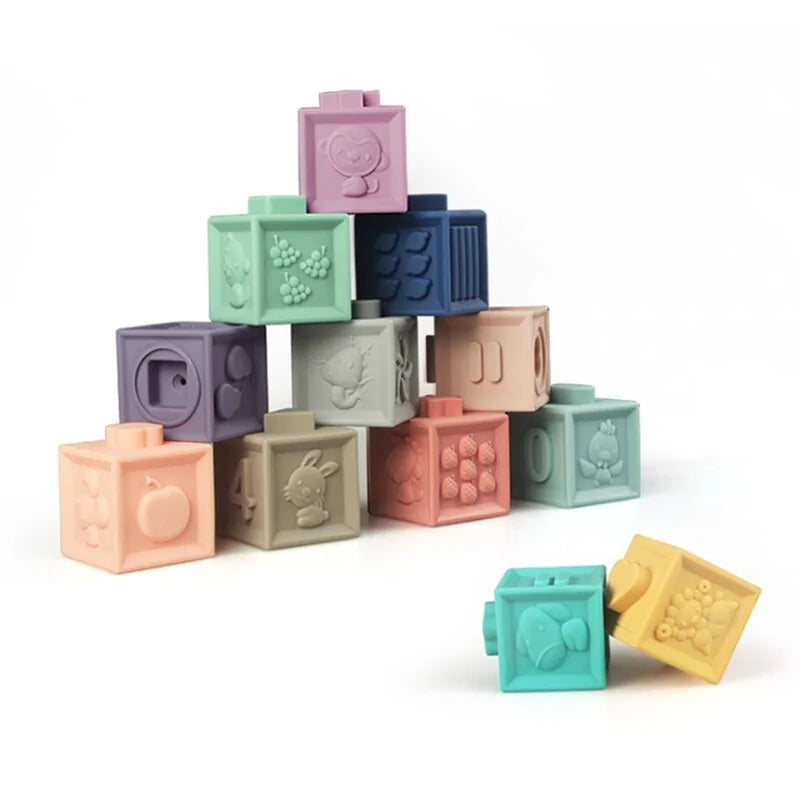 Silicone Educational Building Blocks For Toddlers