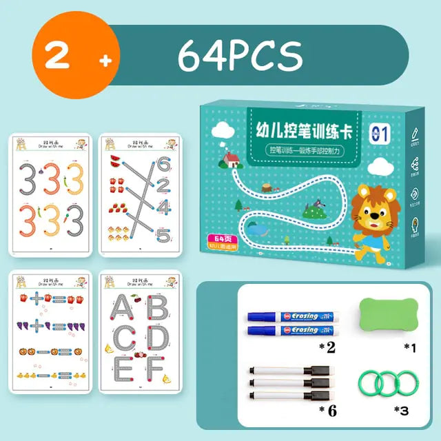 Children Montessori Drawing Numbers and Letters